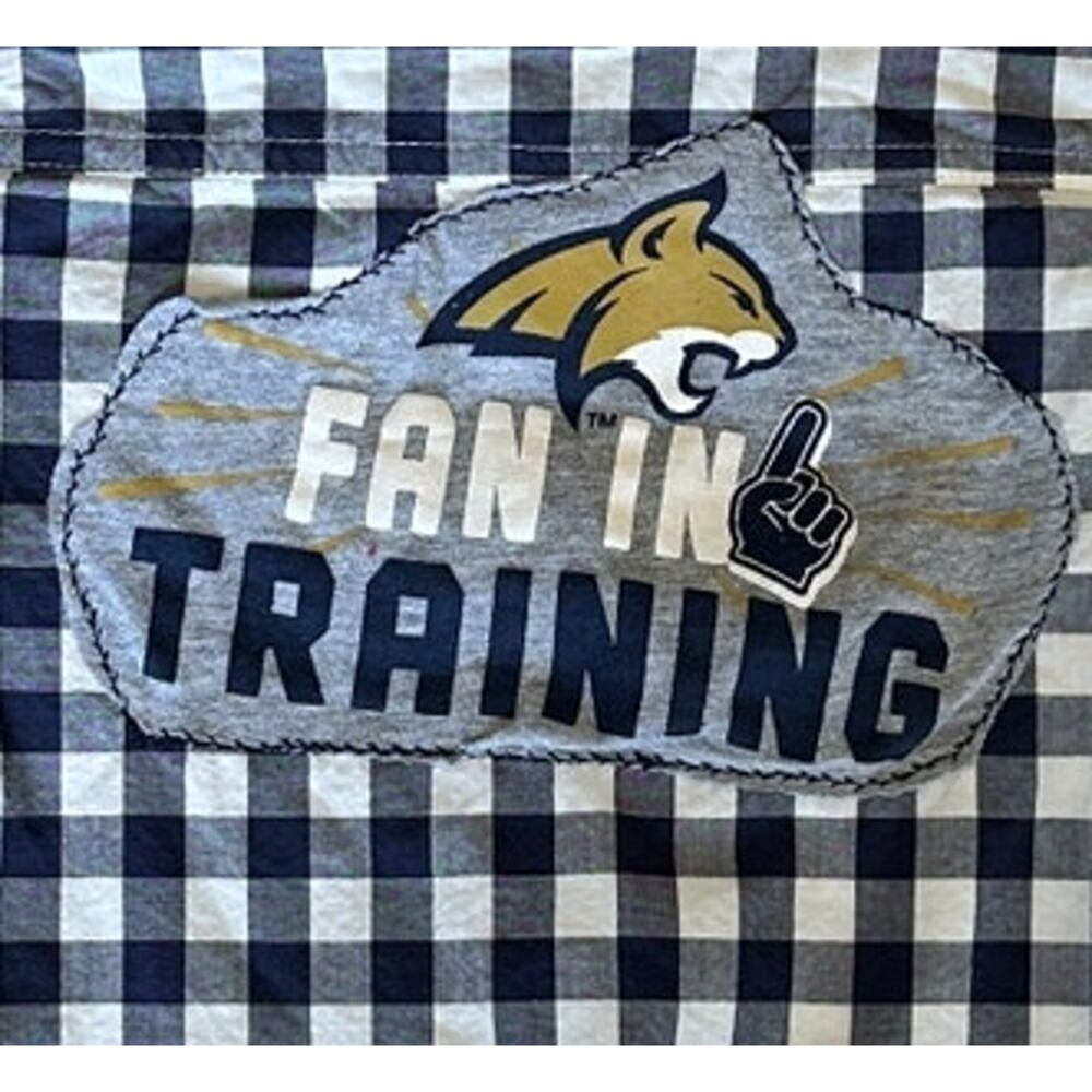 Montana State University Blue Check Shirt 12 Month Bobcat Fan In Training Baby